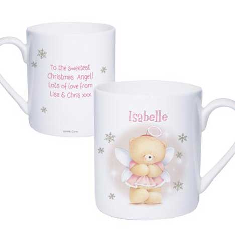 Personalised Forever Friends Christmas Angel Mug £10.99